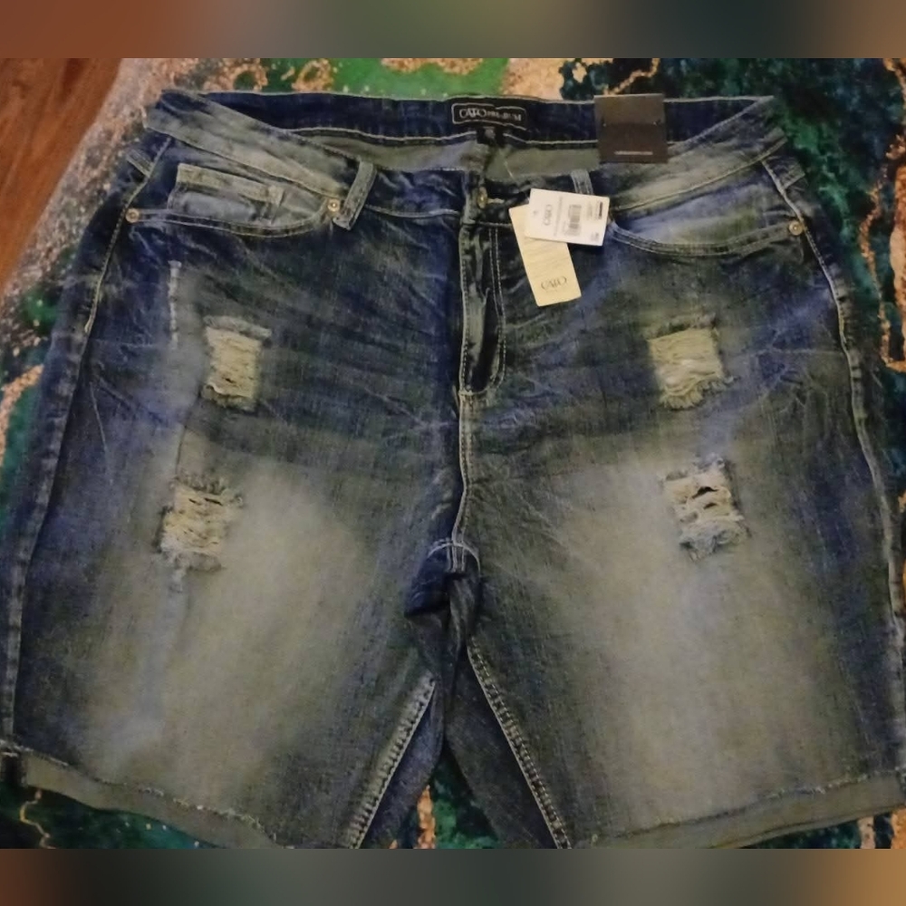 Cato Dark Blue Denim Shorts  NWT Size 22